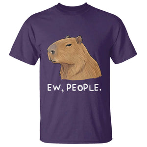Anti Social Capybara Meme T Shirt Ew People Sarcastic Funny Introvert Gift TS02 Purple Print Your Wear