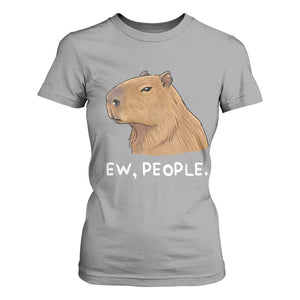 Anti Social Capybara Meme T Shirt For Women Ew People Sarcastic Funny Introvert Gift TS02 Sport Gray Print Your Wear