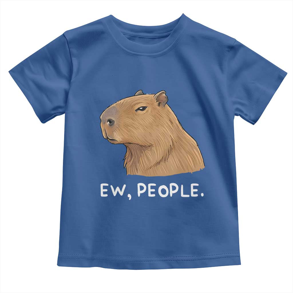 Anti Social Capybara Meme Toddler T Shirt Ew People Sarcastic Funny Introvert Gift TS02 Royal Blue Print Your Wear