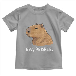Anti Social Capybara Meme Toddler T Shirt Ew People Sarcastic Funny Introvert Gift TS02 Sport Gray Print Your Wear