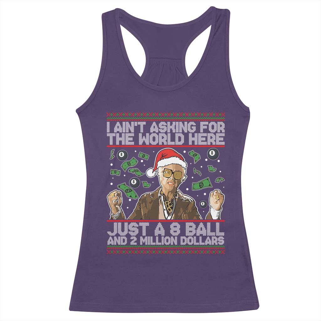 Funny Billy Wish Meme Just A 8 Ball and 2 Million Dollars Racerback Tank Top Baby Uncle Ain't Asking for The World TS02 Purple Print Your Wear