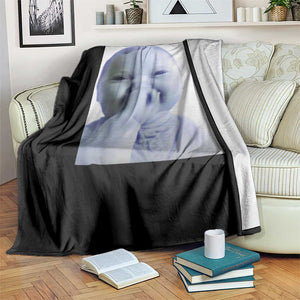 Funny Tuff Baby Giggling Meme Throw Blanket Viral AI Niche Baby Holding Laugh Photo TS02 Print Your Wear