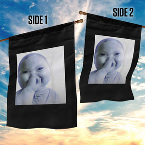 Funny Tuff Baby Giggling Meme Garden Flag Viral AI Niche Baby Holding Laugh Photo TS02 Print Your Wear