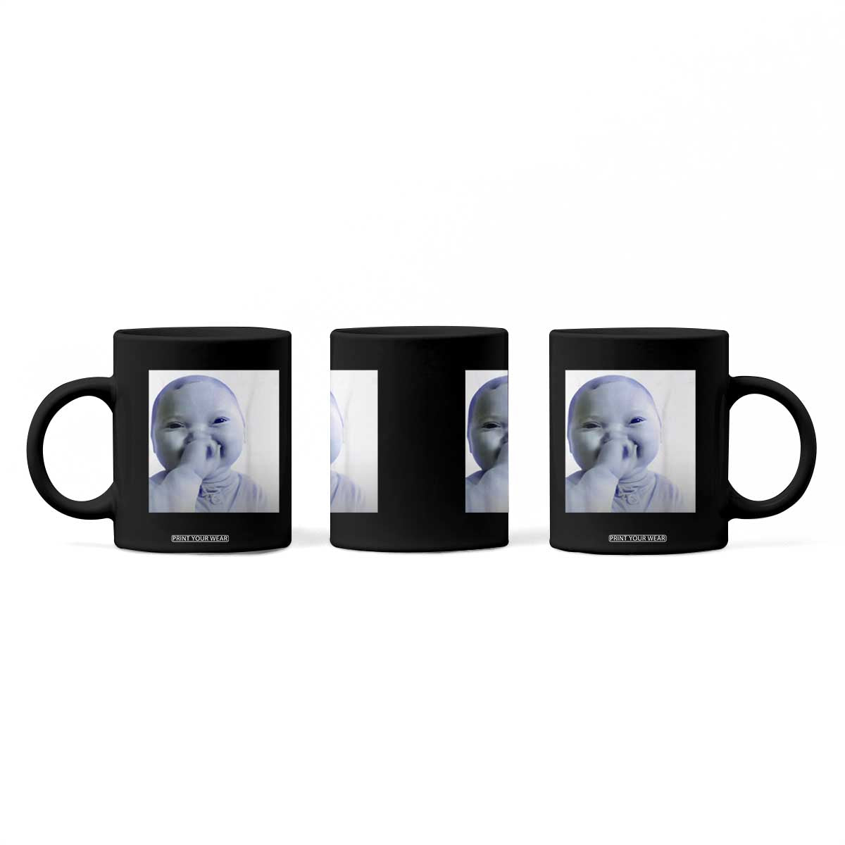 Funny Tuff Baby Giggling Meme Coffee Mug Viral AI Niche Baby Holding Laugh Photo TS02 Print Your Wear