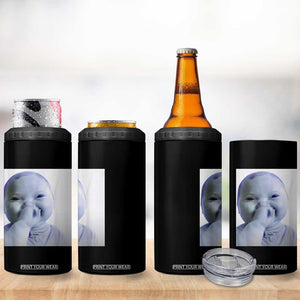 Funny Tuff Baby Giggling Meme 4 in 1 Can Cooler Tumbler Viral AI Niche Baby Holding Laugh Photo TS02 Print Your Wear