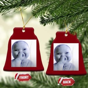 Funny Tuff Baby Giggling Meme Ceramic Ornament Viral AI Niche Baby Holding Laugh Photo TS02 Print Your Wear