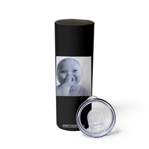 Funny Tuff Baby Giggling Meme Skinny Tumbler Viral AI Niche Baby Holding Laugh Photo TS02 Print Your Wear