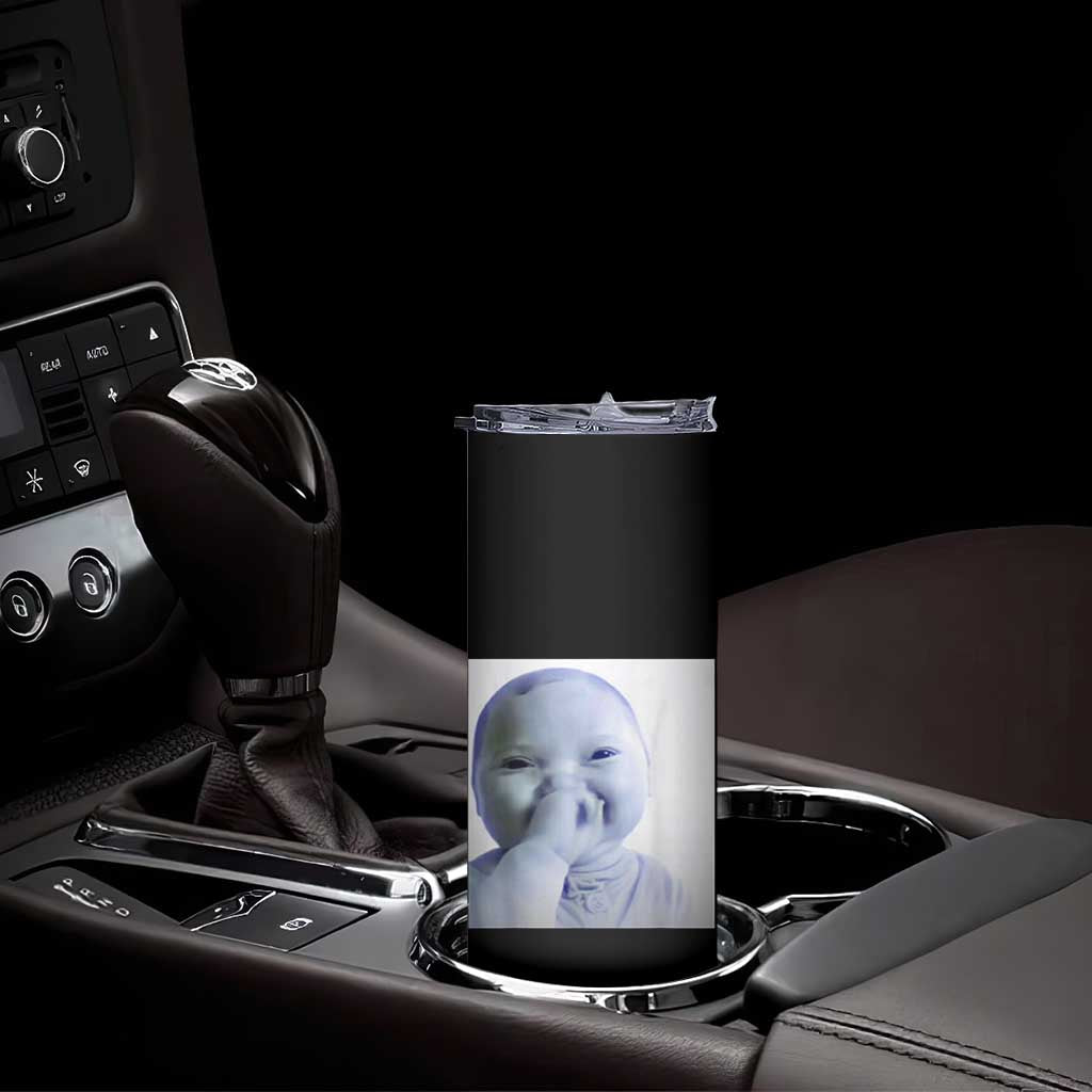 Funny Tuff Baby Giggling Meme Skinny Tumbler Viral AI Niche Baby Holding Laugh Photo TS02 Print Your Wear