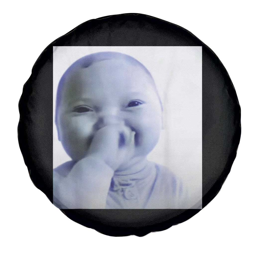 Funny Tuff Baby Giggling Meme Spare Tire Cover Viral AI Niche Baby Holding Laugh Photo TS02 Print Your Wear
