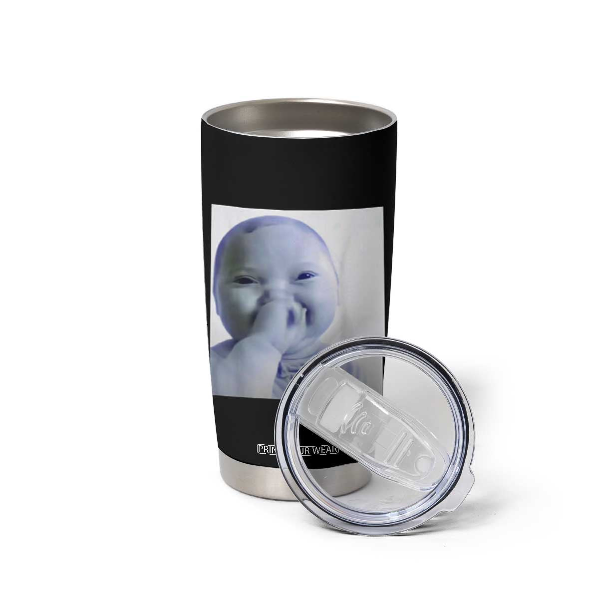 Funny Tuff Baby Giggling Meme Tumbler Cup Viral AI Niche Baby Holding Laugh Photo TS02 Print Your Wear