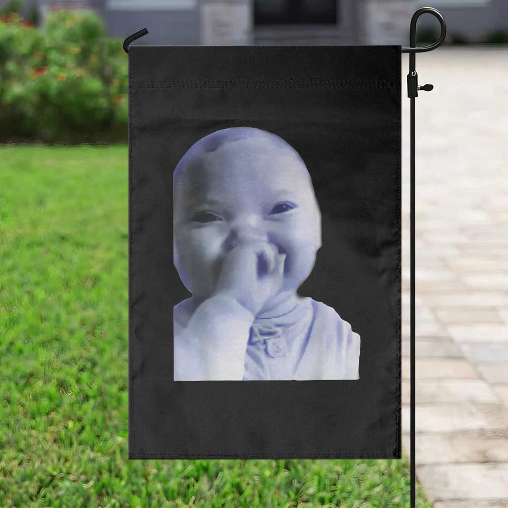 Funny Tuff Baby Giggling Meme Garden Flag Viral AI Niche Baby Holding Laugh Face TS02 Print Your Wear