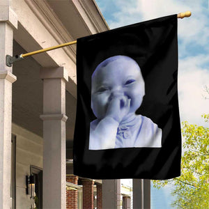 Funny Tuff Baby Giggling Meme Garden Flag Viral AI Niche Baby Holding Laugh Face TS02 Print Your Wear