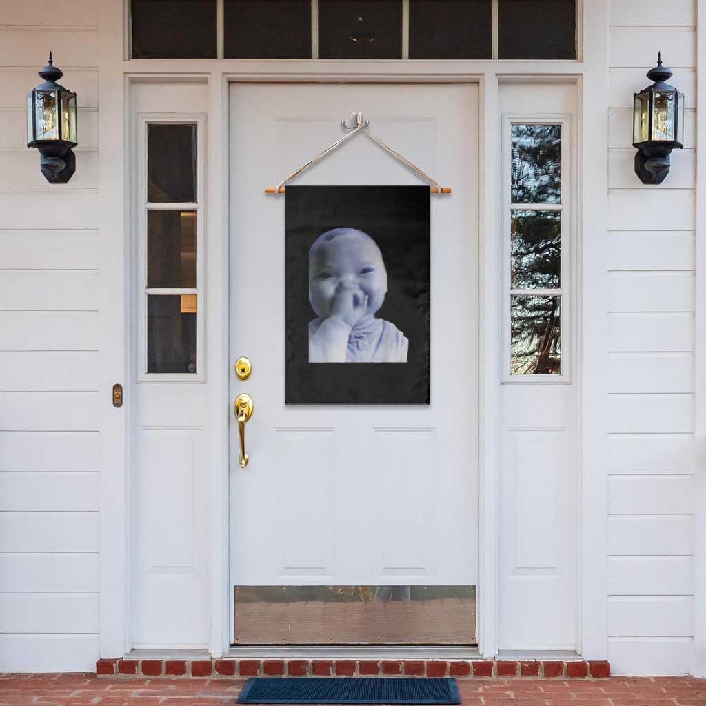 Funny Tuff Baby Giggling Meme Garden Flag Viral AI Niche Baby Holding Laugh Face TS02 Print Your Wear