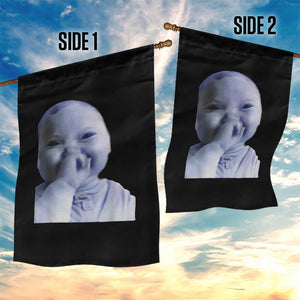 Funny Tuff Baby Giggling Meme Garden Flag Viral AI Niche Baby Holding Laugh Face TS02 Print Your Wear