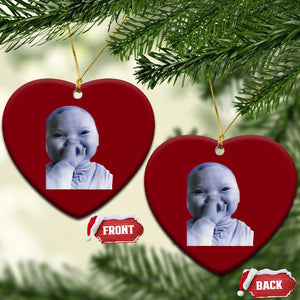 Funny Tuff Baby Giggling Meme Ceramic Ornament Viral AI Niche Baby Holding Laugh Face TS02 Print Your Wear