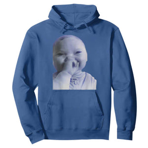 Funny Tuff Baby Giggling Meme Hoodie Viral AI Niche Baby Holding Laugh Face TS02 Royal Blue Print Your Wear