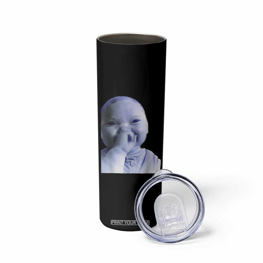 Funny Tuff Baby Giggling Meme Skinny Tumbler Viral AI Niche Baby Holding Laugh Face TS02 Print Your Wear