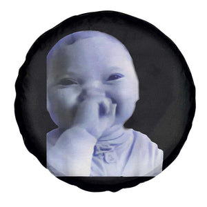 Funny Tuff Baby Giggling Meme Spare Tire Cover Viral AI Niche Baby Holding Laugh Face TS02 Print Your Wear