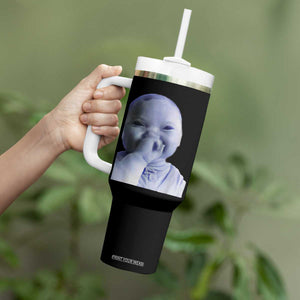 Funny Tuff Baby Giggling Meme Tumbler With Handle Viral AI Niche Baby Holding Laugh Face TS02 Print Your Wear