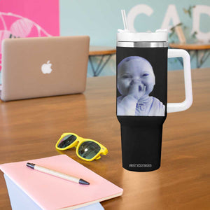 Funny Tuff Baby Giggling Meme Tumbler With Handle Viral AI Niche Baby Holding Laugh Face TS02 Print Your Wear