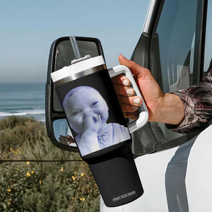 Funny Tuff Baby Giggling Meme Tumbler With Handle Viral AI Niche Baby Holding Laugh Face TS02 Print Your Wear