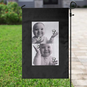 Funny Tuff Baby 67 Meme Garden Flag Viral AI Niche Baby Six Seven Hand Gesture TS02 Print Your Wear
