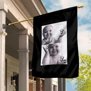 Funny Tuff Baby 67 Meme Garden Flag Viral AI Niche Baby Six Seven Hand Gesture TS02 Print Your Wear