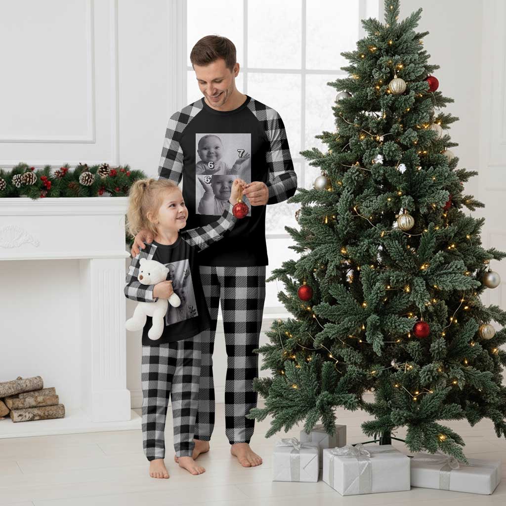 Funny Tuff Baby 67 Meme Plaid Pajama Set Viral AI Niche Baby Six Seven Hand Gesture TS02 White Plaid Print Your Wear