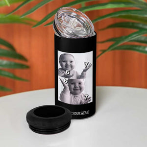 Funny Tuff Baby 67 Meme 4 in 1 Can Cooler Tumbler Viral AI Niche Baby Six Seven Hand Gesture TS02 Print Your Wear