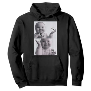 Funny Tuff Baby 67 Meme Hoodie Viral AI Niche Baby Six Seven Hand Gesture TS02 Black Print Your Wear