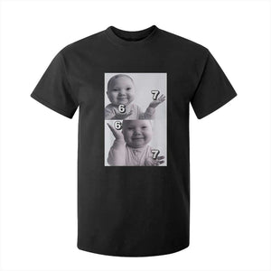 Funny Tuff Baby 67 Meme T Shirt For Kid Viral AI Niche Baby Six Seven Hand Gesture TS02 Black Print Your Wear