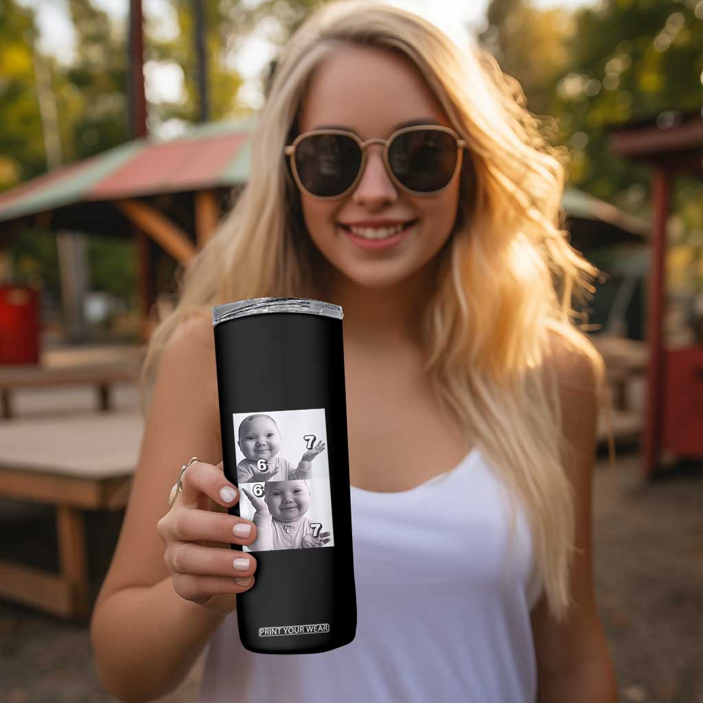 Funny Tuff Baby 67 Meme Skinny Tumbler Viral AI Niche Baby Six Seven Hand Gesture TS02 Print Your Wear
