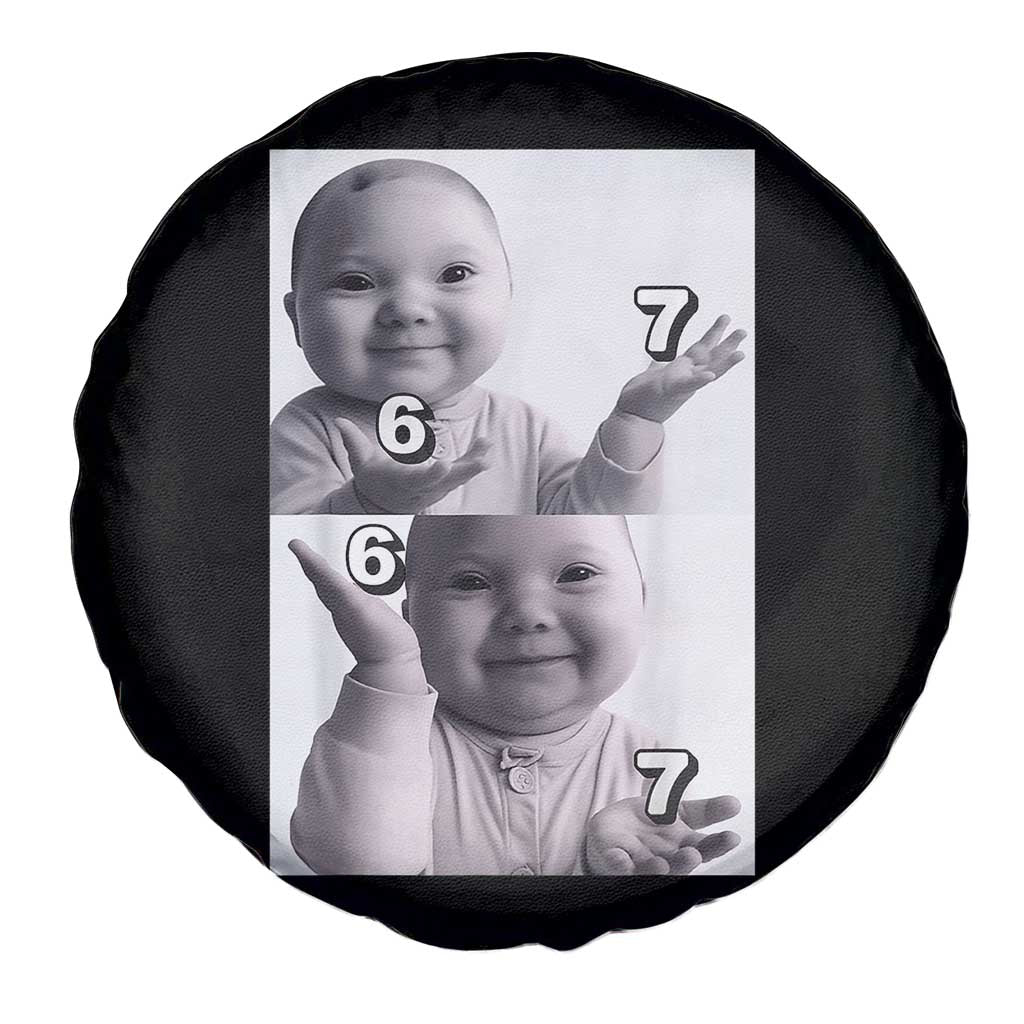 Funny Tuff Baby 67 Meme Spare Tire Cover Viral AI Niche Baby Six Seven Hand Gesture TS02 Print Your Wear