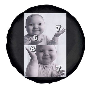 Funny Tuff Baby 67 Meme Spare Tire Cover Viral AI Niche Baby Six Seven Hand Gesture TS02 Print Your Wear