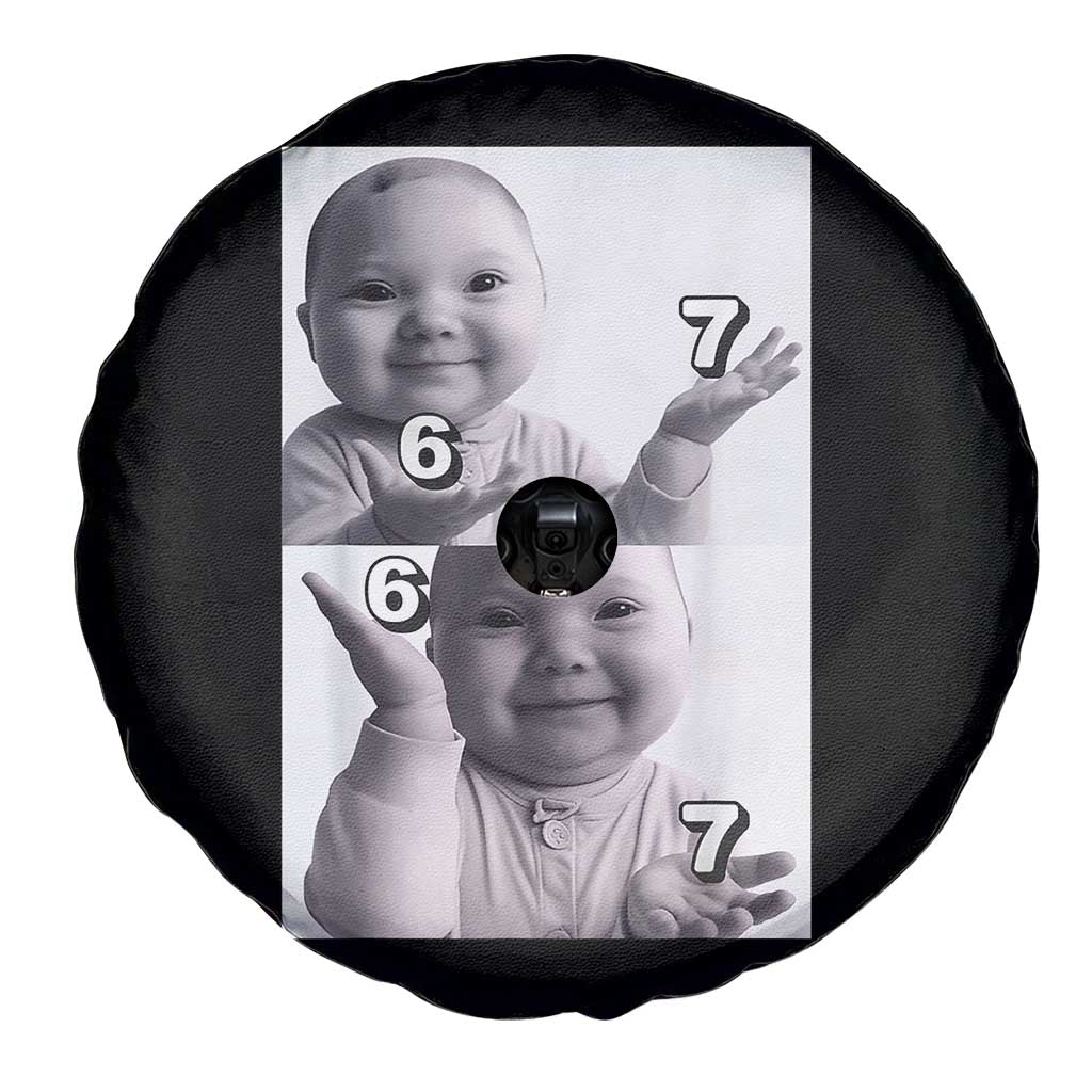 Funny Tuff Baby 67 Meme Spare Tire Cover Viral AI Niche Baby Six Seven Hand Gesture TS02 Print Your Wear