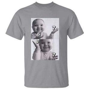 Funny Tuff Baby 67 Meme T Shirt Viral AI Niche Baby Six Seven Hand Gesture TS02 Sport Gray Print Your Wear