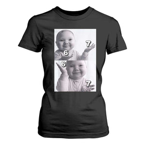 Funny Tuff Baby 67 Meme T Shirt For Women Viral AI Niche Baby Six Seven Hand Gesture TS02 Black Print Your Wear