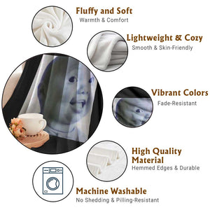 Funny Tuff Baby Side Eye Meme Throw Blanket Viral AI Niche Baby Face Reaction TS02 Print Your Wear