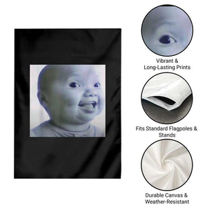 Funny Tuff Baby Side Eye Meme Garden Flag Viral AI Niche Baby Face Reaction TS02 Print Your Wear