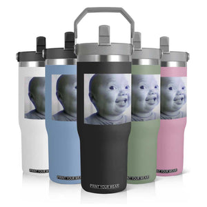 Funny Tuff Baby Side Eye Meme Flip Straw Tumbler Viral AI Niche Baby Face Reaction TS02 Print Your Wear