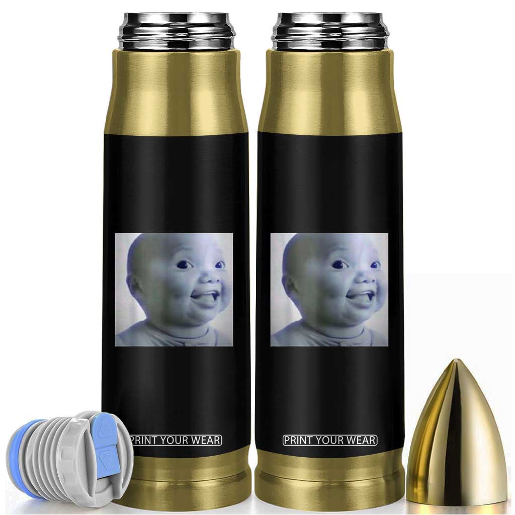 Funny Tuff Baby Side Eye Meme Bullet Tumbler Viral AI Niche Baby Face Reaction TS02 Black Print Your Wear