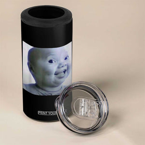 Funny Tuff Baby Side Eye Meme 4 in 1 Can Cooler Tumbler Viral AI Niche Baby Face Reaction TS02 Print Your Wear