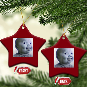 Funny Tuff Baby Side Eye Meme Ceramic Ornament Viral AI Niche Baby Face Reaction TS02 Print Your Wear