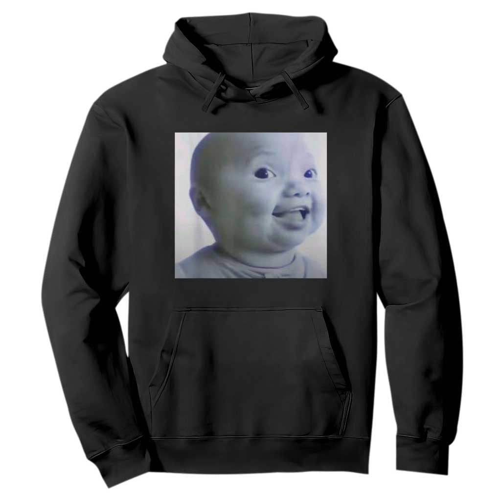 Funny Tuff Baby Side Eye Meme Hoodie Viral AI Niche Baby Face Reaction TS02 Black Print Your Wear