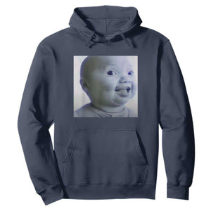Funny Tuff Baby Side Eye Meme Hoodie Viral AI Niche Baby Face Reaction TS02 Navy Print Your Wear