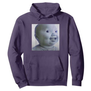 Funny Tuff Baby Side Eye Meme Hoodie Viral AI Niche Baby Face Reaction TS02 Purple Print Your Wear
