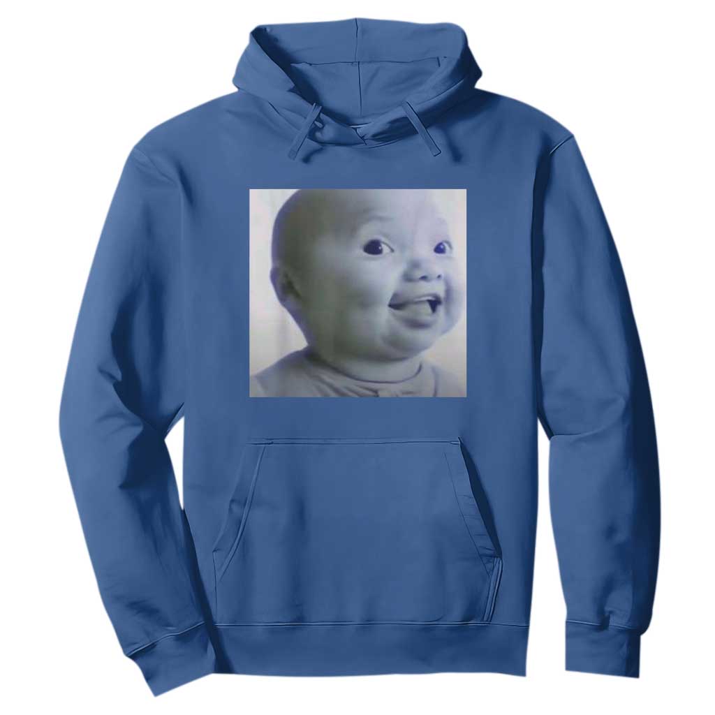 Funny Tuff Baby Side Eye Meme Hoodie Viral AI Niche Baby Face Reaction TS02 Royal Blue Print Your Wear