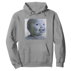 Funny Tuff Baby Side Eye Meme Hoodie Viral AI Niche Baby Face Reaction TS02 Sport Gray Print Your Wear