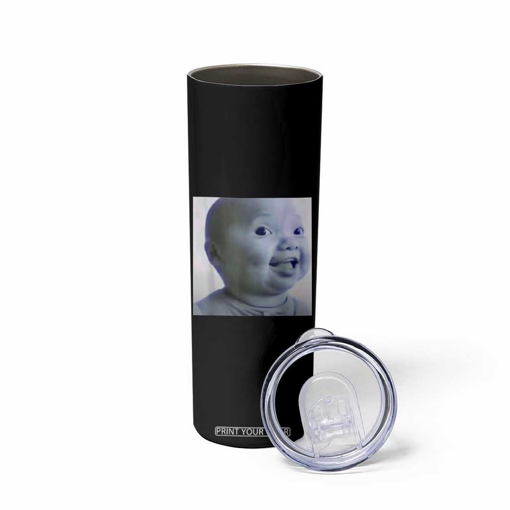 Funny Tuff Baby Side Eye Meme Skinny Tumbler Viral AI Niche Baby Face Reaction TS02 Print Your Wear