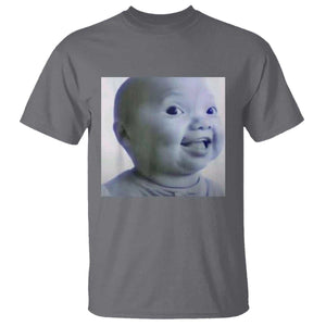 Funny Tuff Baby Side Eye Meme T Shirt Viral AI Niche Baby Face Reaction TS02 Charcoal Print Your Wear